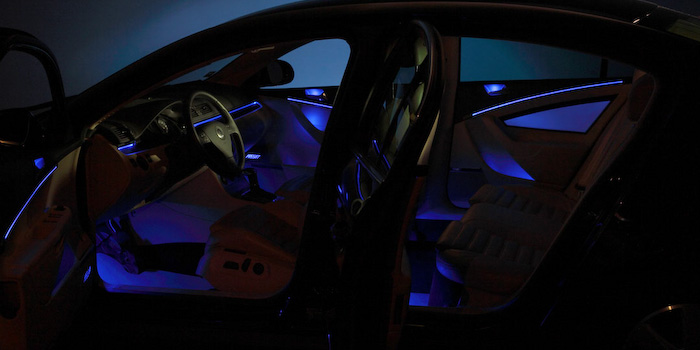 Luz ambiente interior, azul
